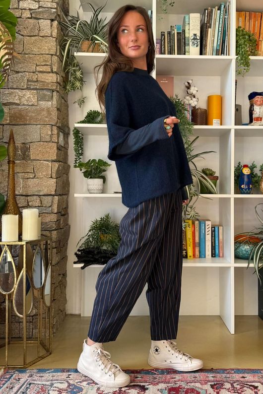 Clemmie Box Knit Navy